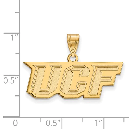 10k Gold LogoArt University of Central Florida U-C-F Medium Pendant - Image 2