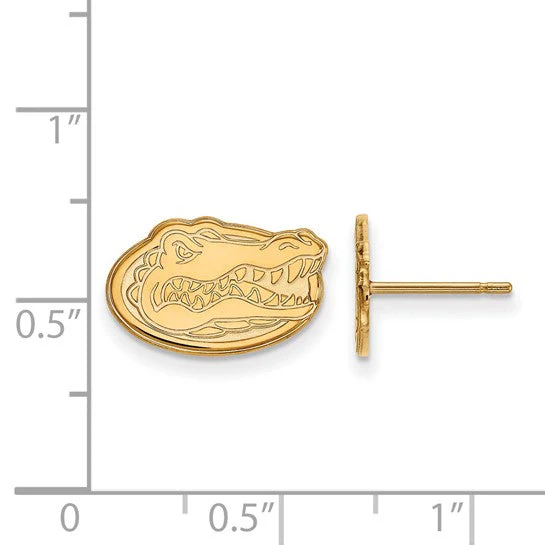 10k Gold LogoArt University of Florida Gator Extra Small Post Earrings - Image 2