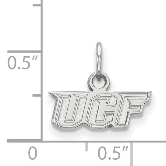 10k White Gold LogoArt University of Central Florida U-C-F Extra Small Pendant - Image 2