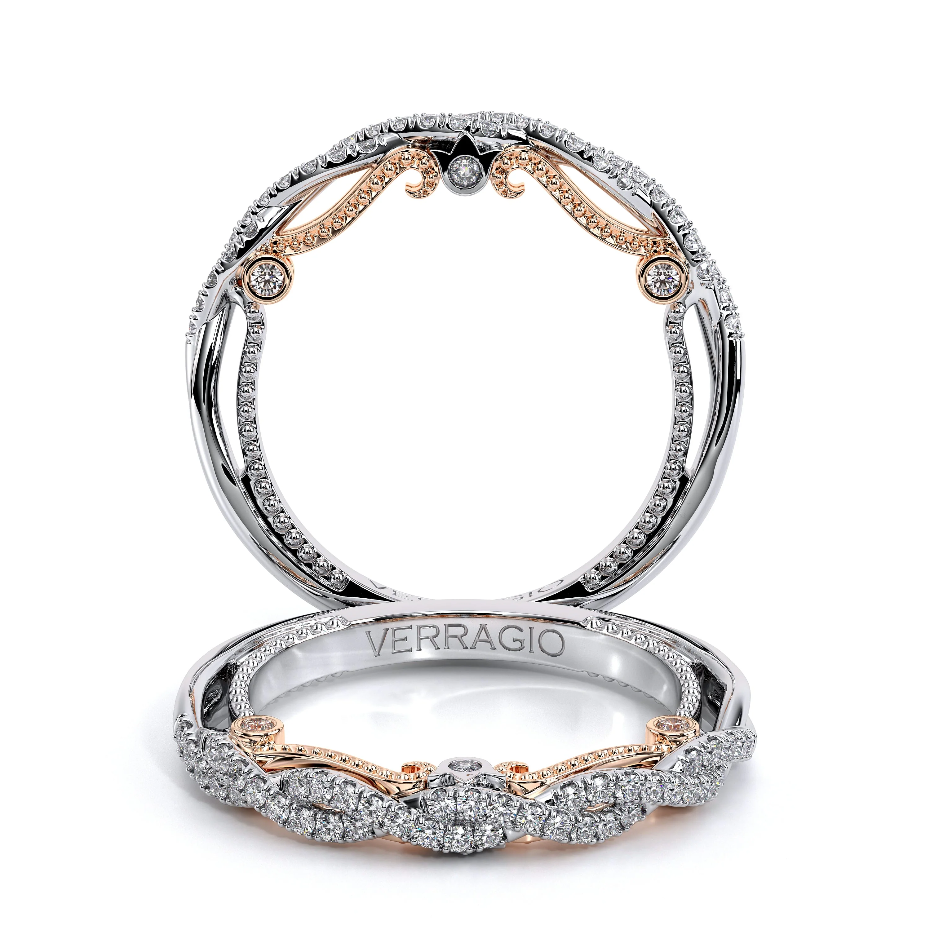 Verragio INSIGNIA 7074W 18k Two Tone Round Women's Band