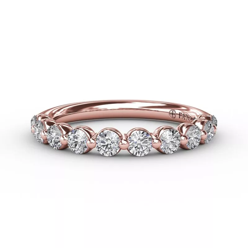 FANA ½ct Single Prong Set Anniversary Band - Image 4