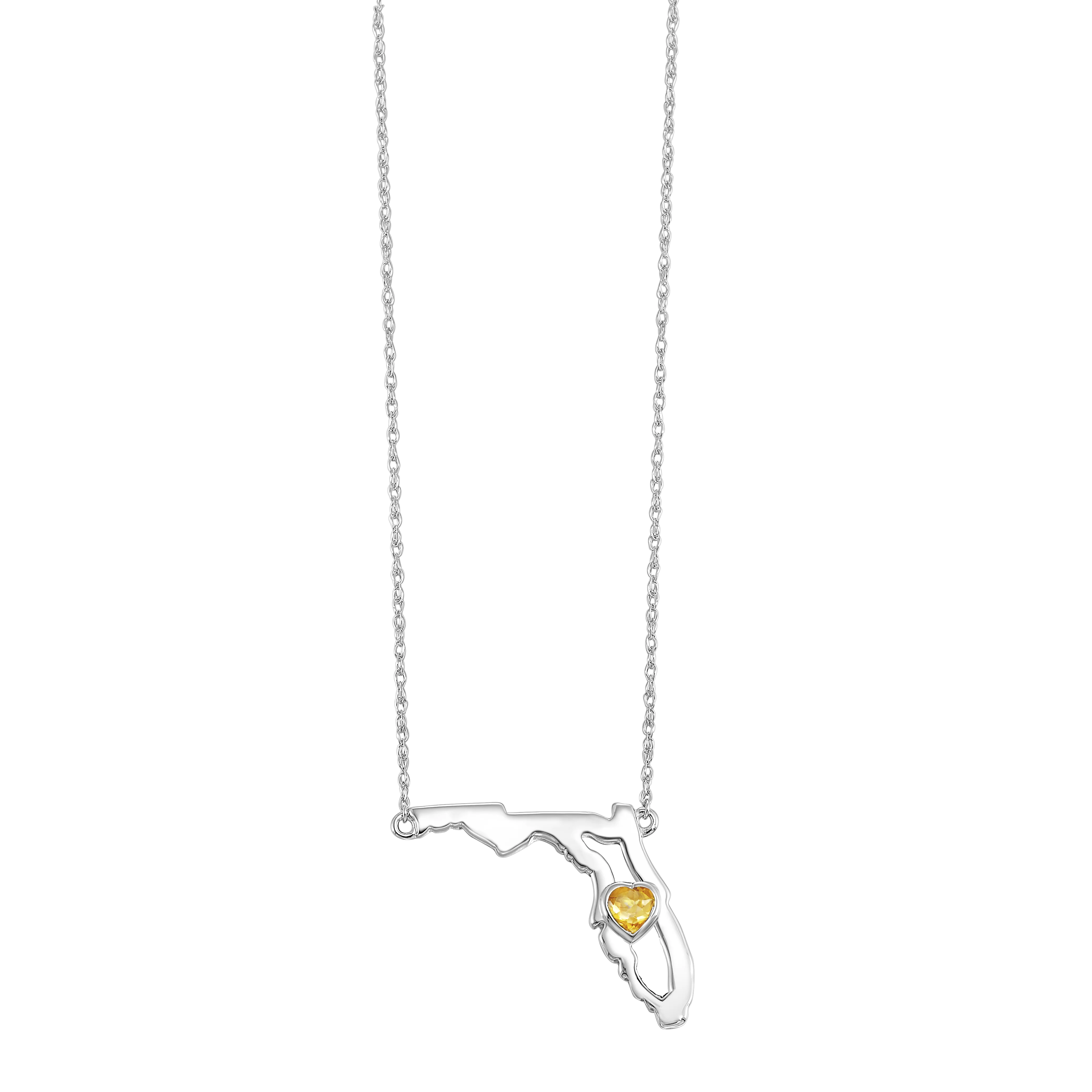14K Citrine Heart in Florida Necklace - Image 2