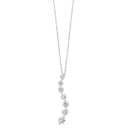 14k Journey Diamond Pendant Necklace - (0.25 CTW)