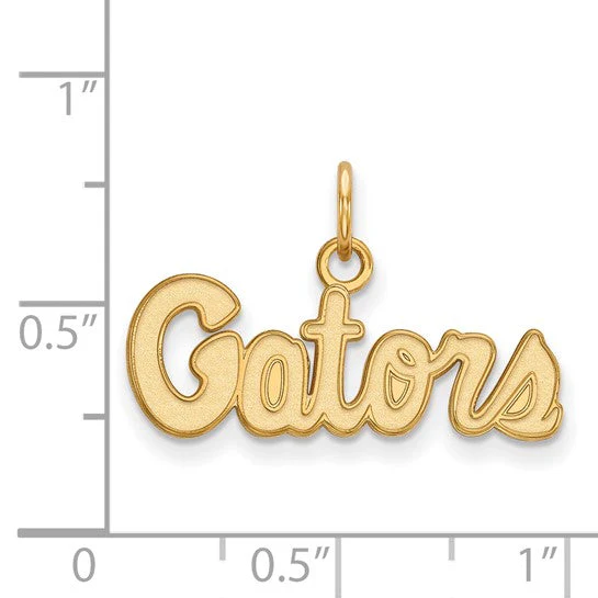 14k Yellow Gold LogoArt University of Florida Gators Script Extra Small Pendant - Image 2