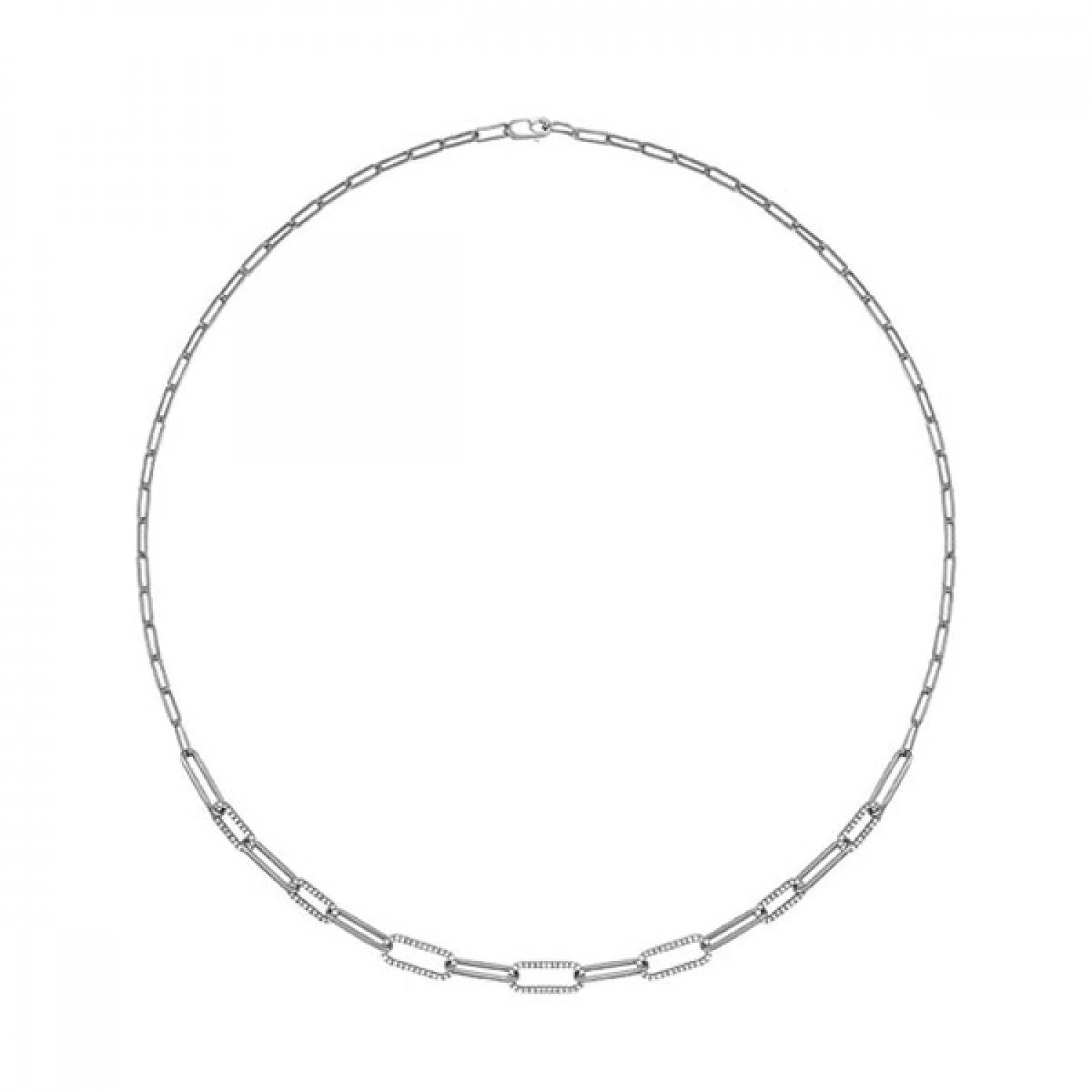 14K Paperclip Gold and Diamond Necklace (0.50CTW) - Image 2