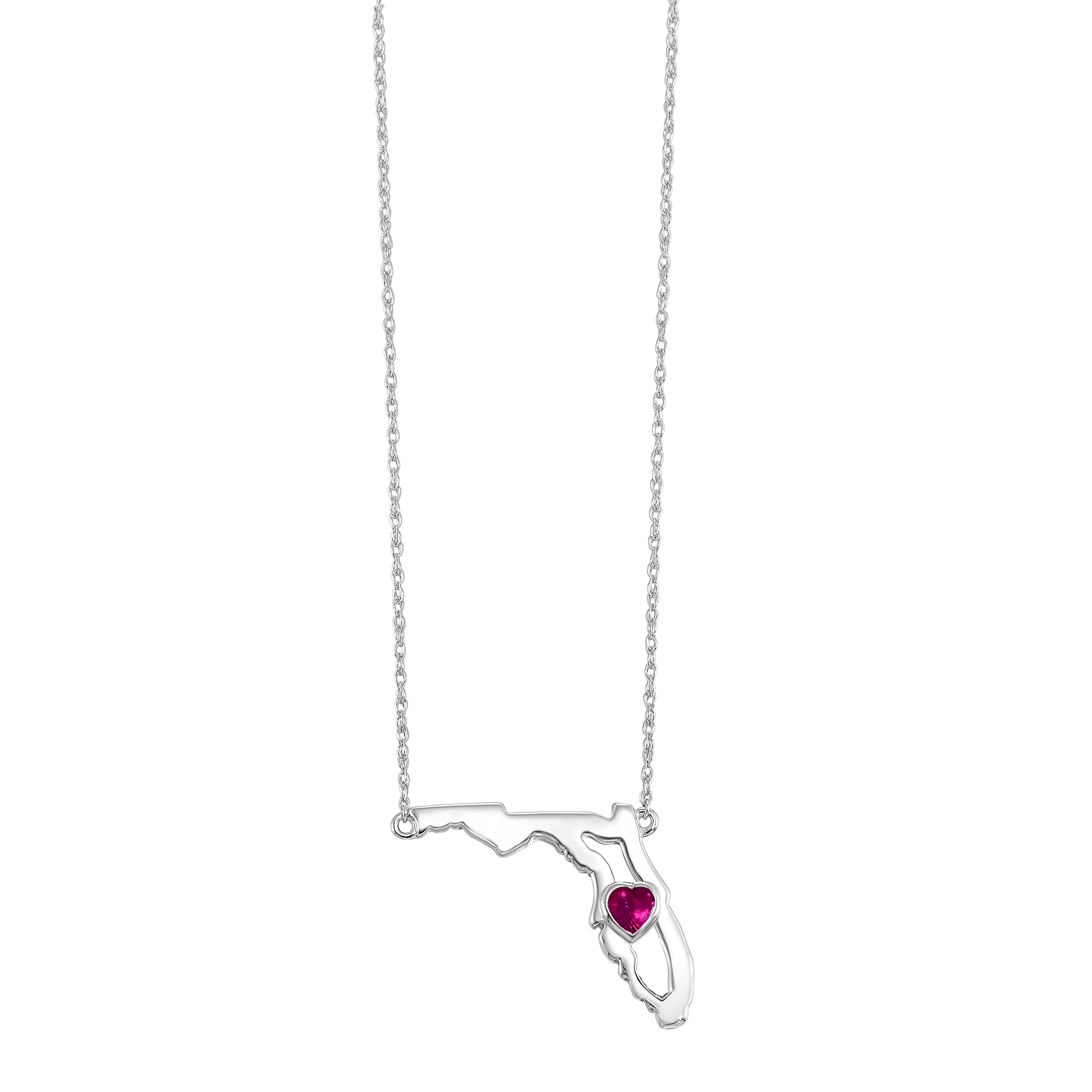 14K Ruby Heart in Florida Necklace - Image 2