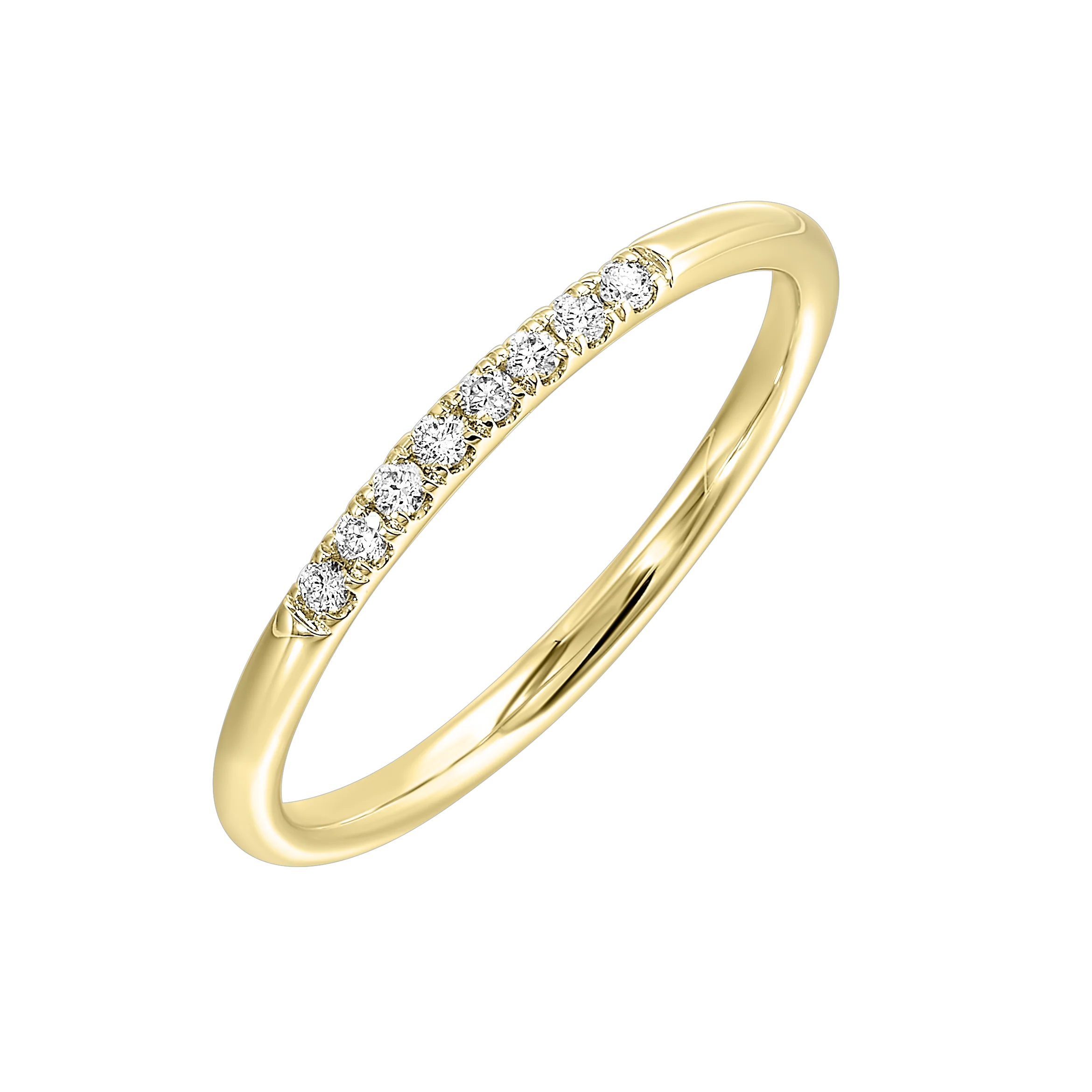 14K White or Yellow Gold Diamond Stackable Fashion Ring (0.08CTW) - Image 2