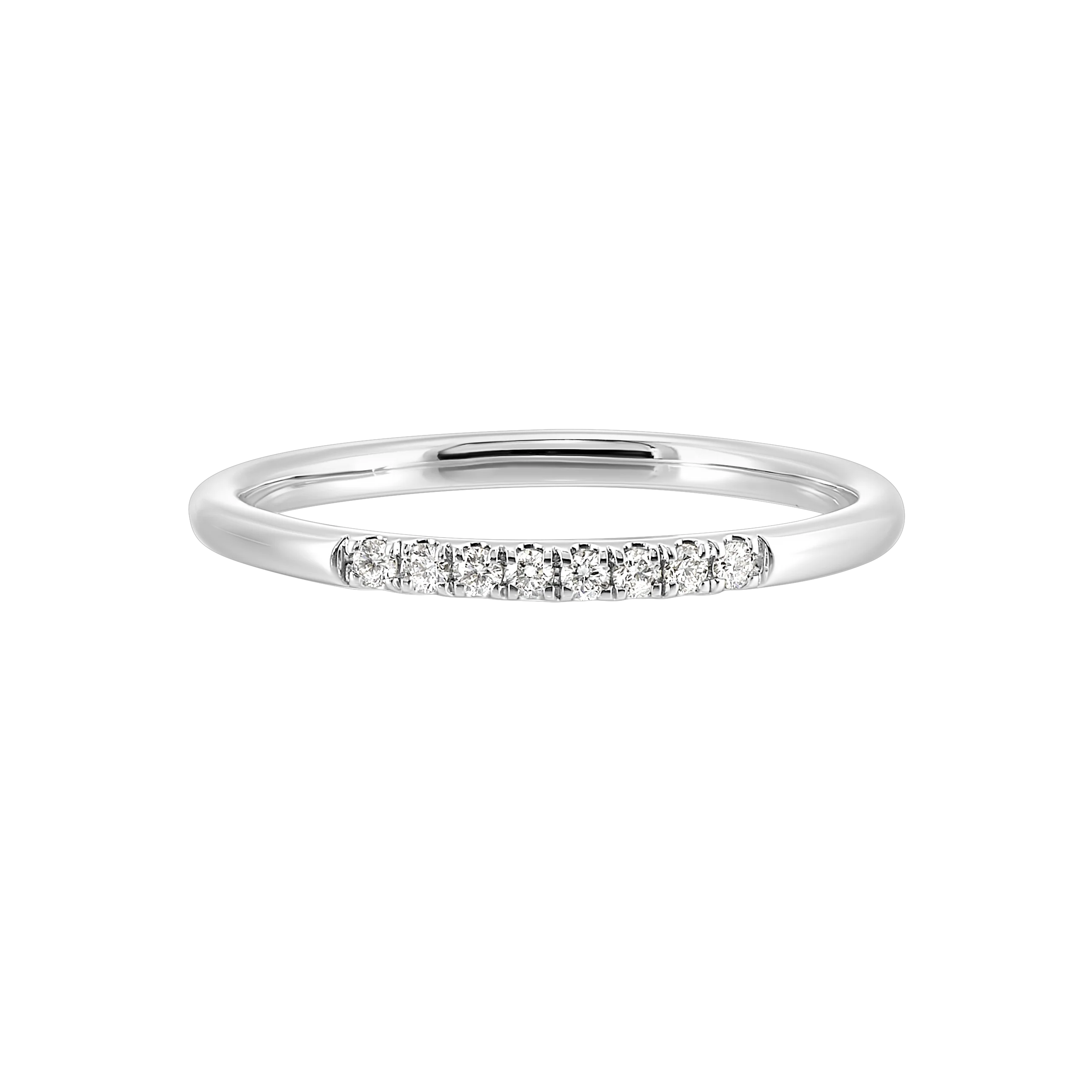 14K White or Yellow Gold Diamond Stackable Fashion Ring (0.08CTW) - Image 4