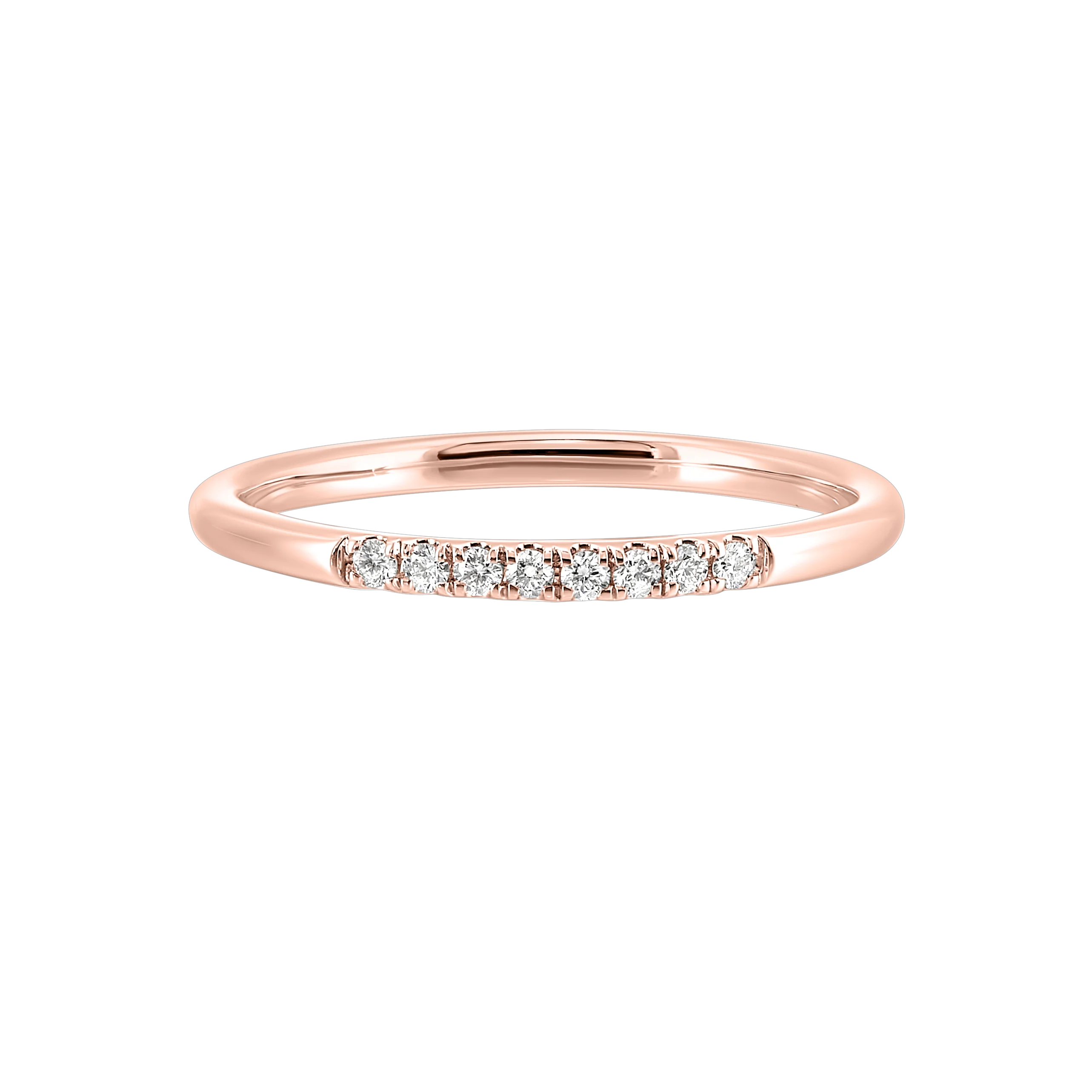 14K White or Yellow Gold Diamond Stackable Fashion Ring (0.08CTW) - Image 6