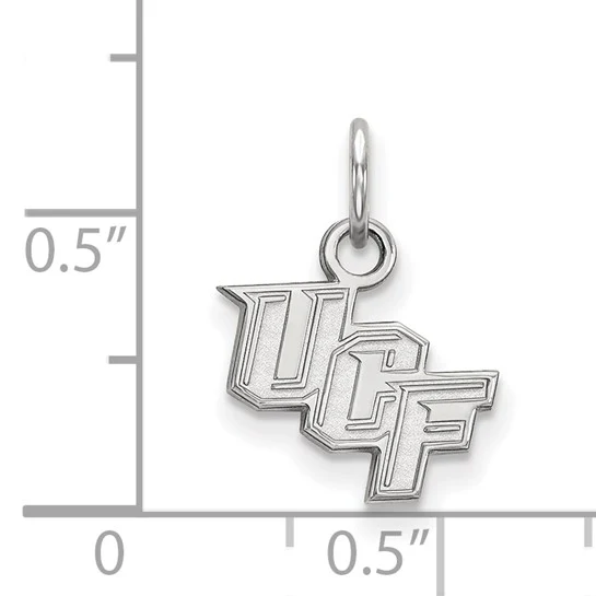 14k White Gold LogoArt University of Central Florida U-C-F Extra Small Pendant - Image 2