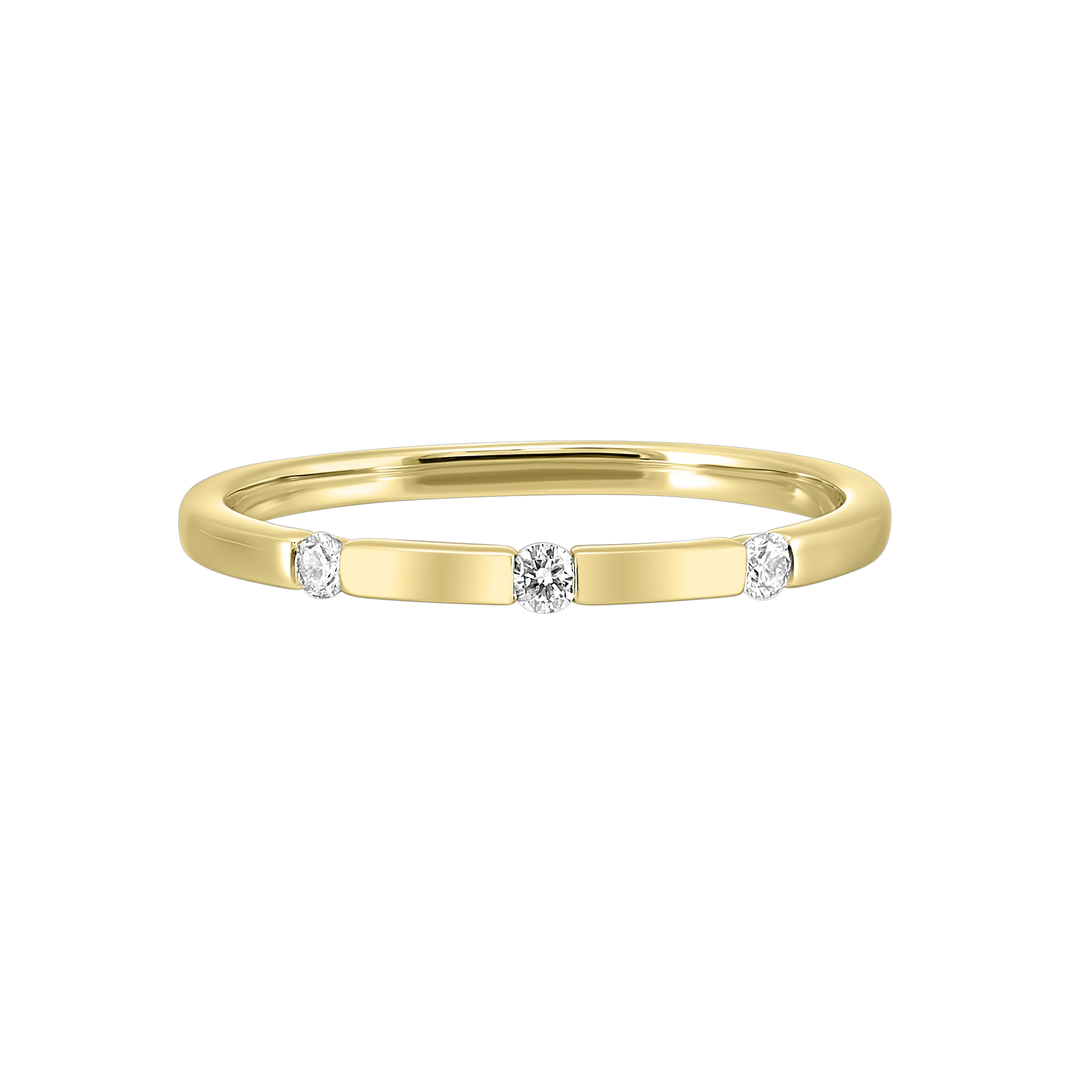 14K White or Yellow Gold Diamond Stackable Fashion Ring (0.08CTW) - Image 2