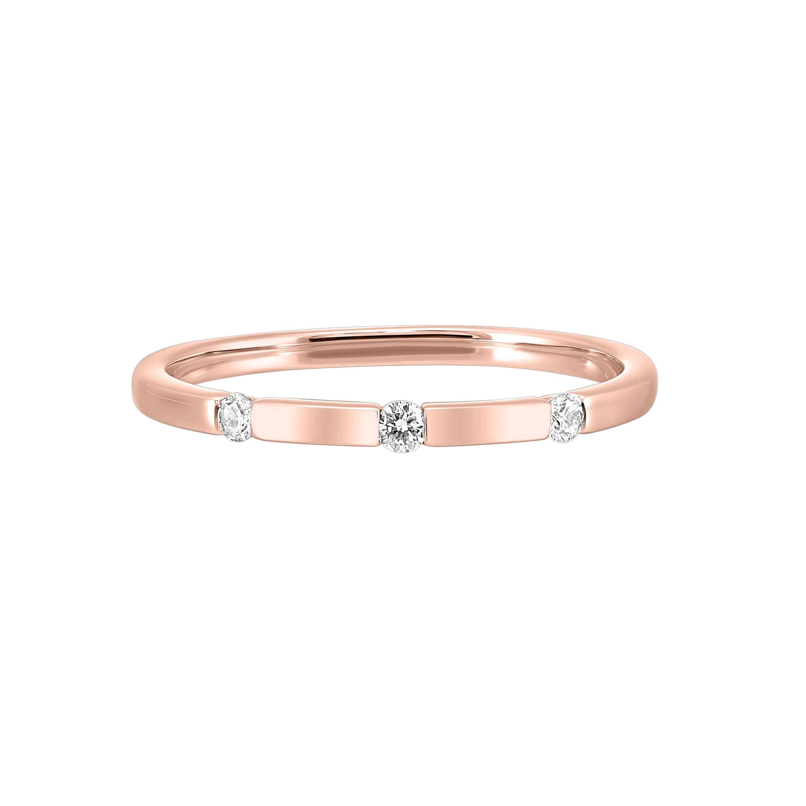 14K White or Yellow Gold Diamond Stackable Fashion Ring (0.08CTW) - Image 3