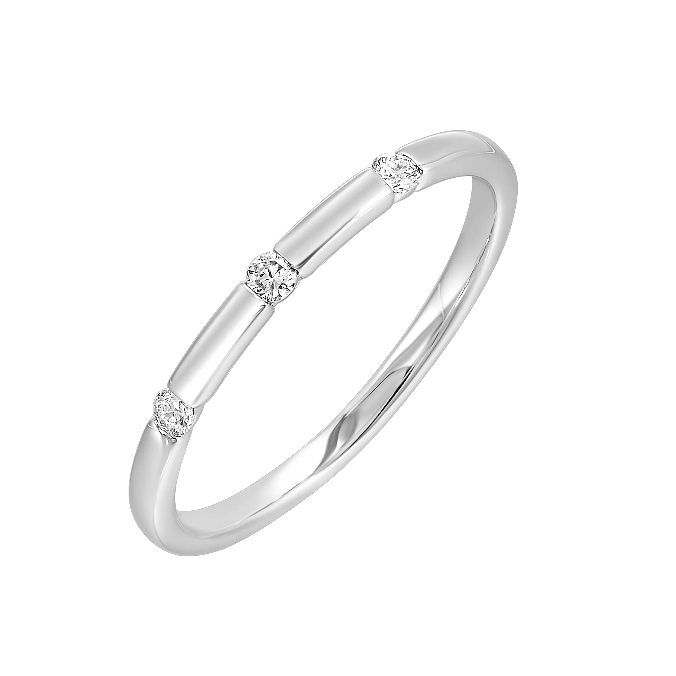 14K White or Yellow Gold Diamond Stackable Fashion Ring (0.08CTW) - Image 4