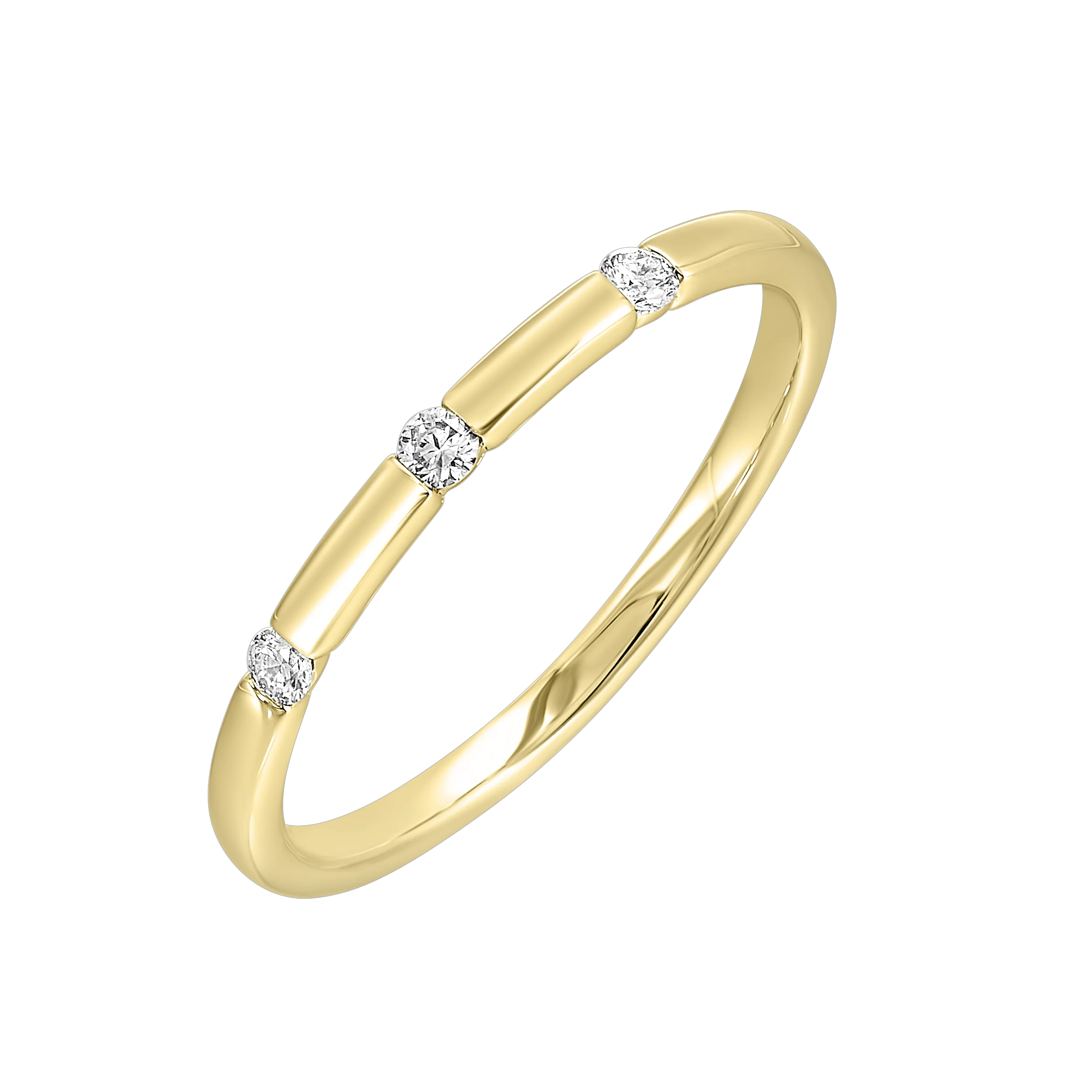 14K White or Yellow Gold Diamond Stackable Fashion Ring (0.08CTW) - Image 5
