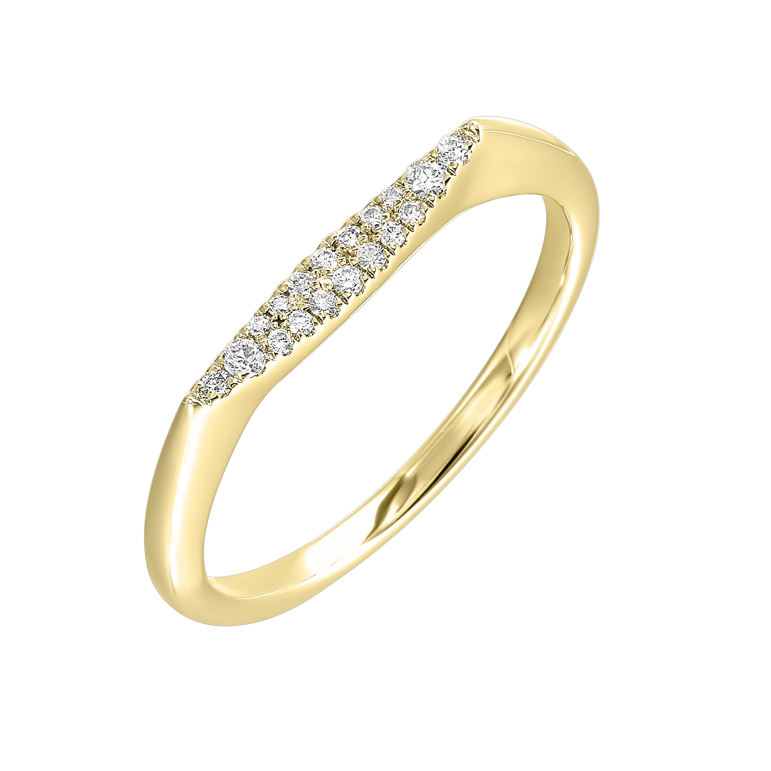 14K White or Yellow Gold Diamond Stackable Fashion Ring (0.10CTW) - Image 2