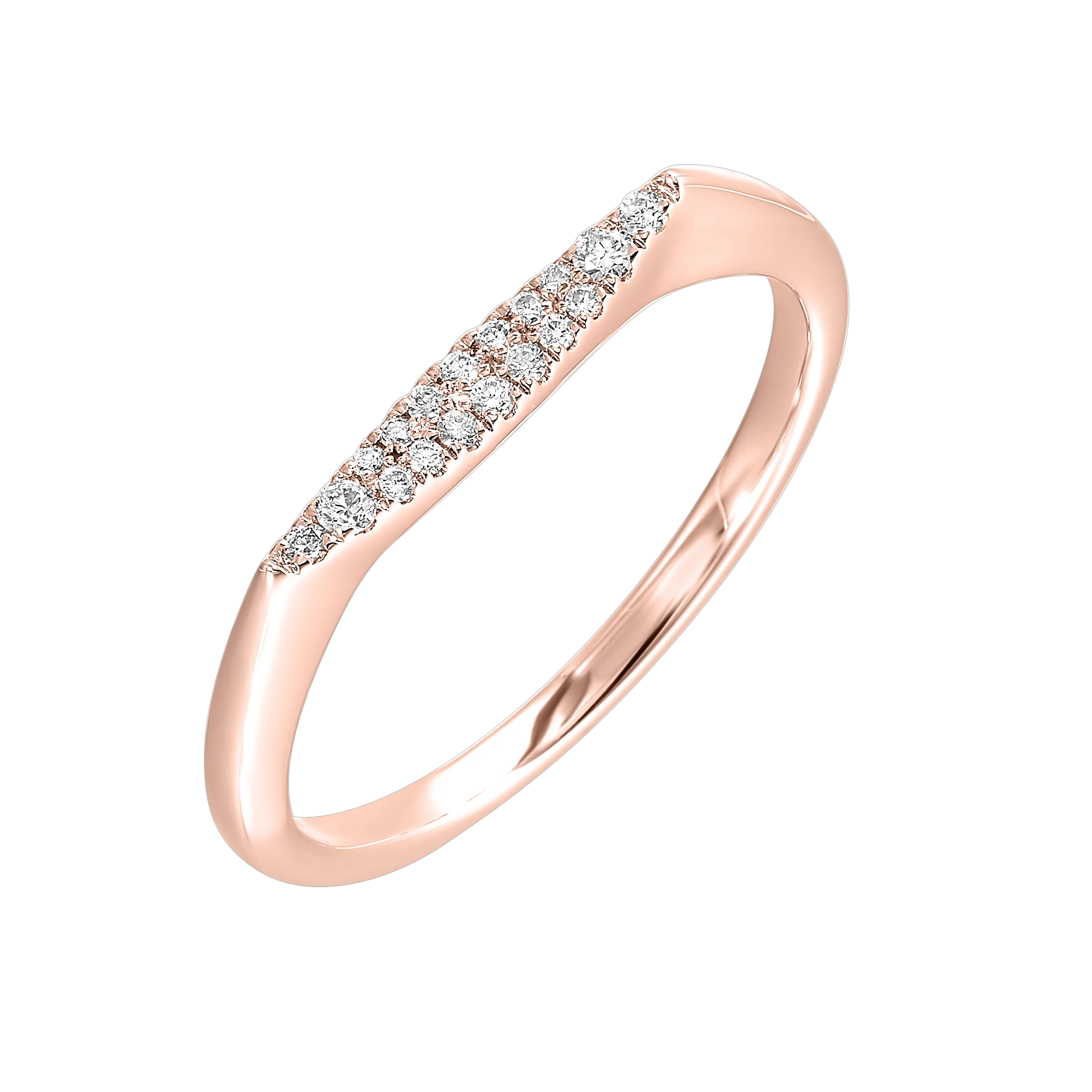 14K White or Yellow Gold Diamond Stackable Fashion Ring (0.10CTW) - Image 3
