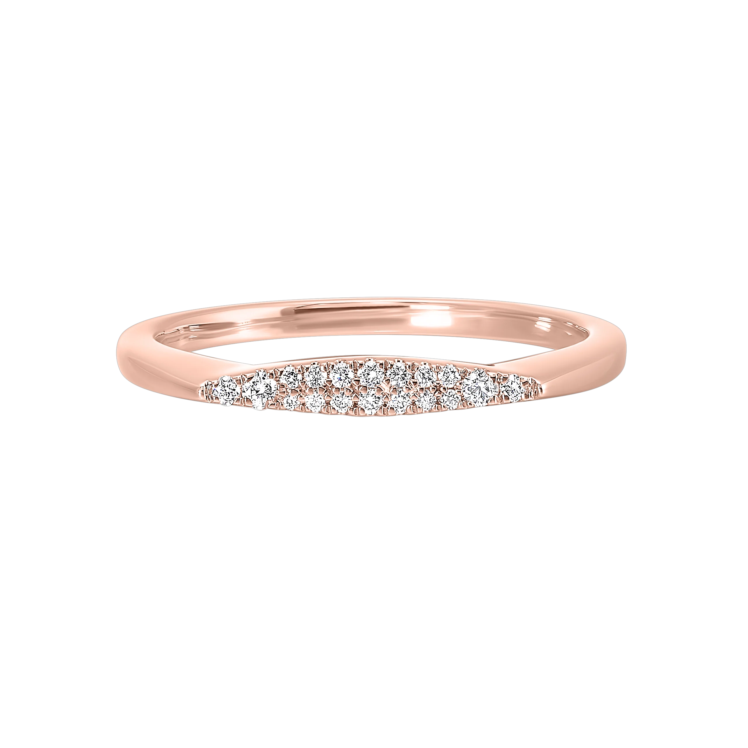 14K White or Yellow Gold Diamond Stackable Fashion Ring (0.10CTW) - Image 6