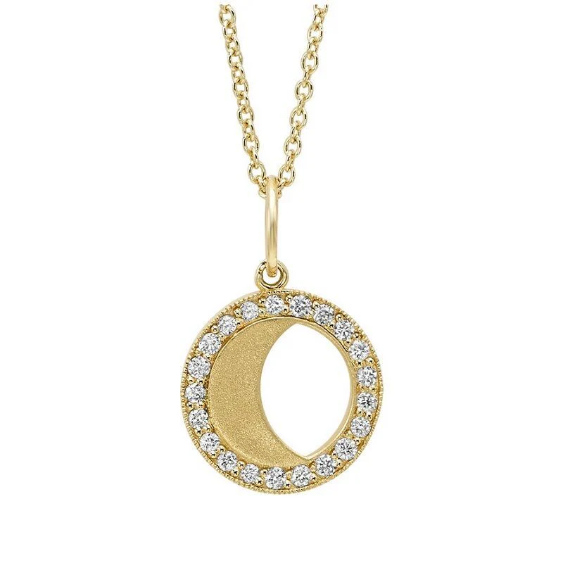 14K Yellow Gold Celestial Pendant (0.10 CTW)