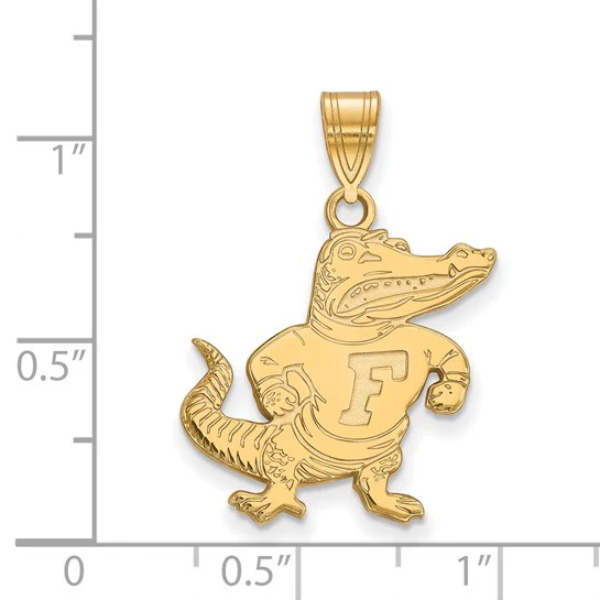 14K Yellow Gold LogoArt University of Florida Gator Large Pendant - Image 2