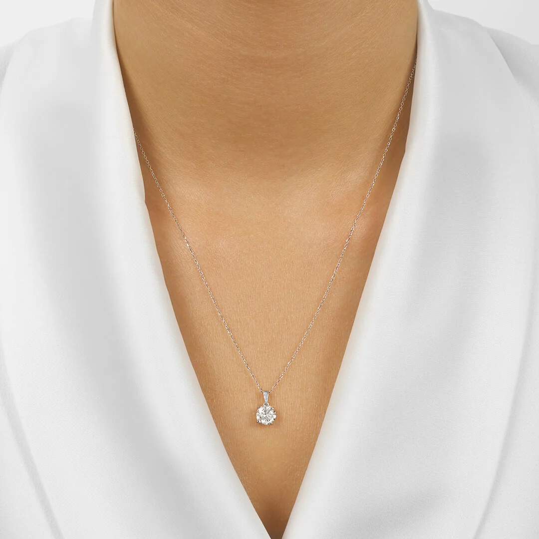 1ct Diamond Solitaire Pendant - Image 2
