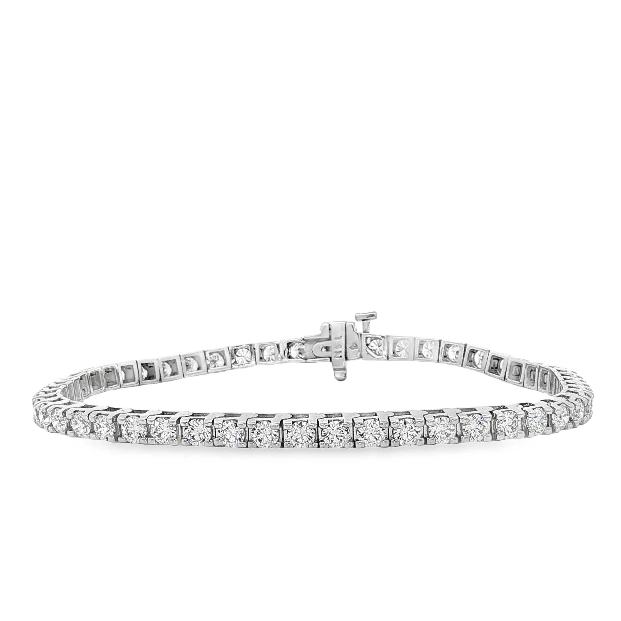 4.00CTW 4-prong Diamond Tennis Bracelet in 14K Gold - Image 2