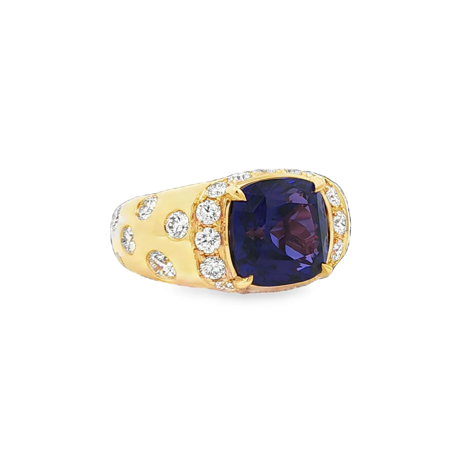 5.69CTW Tanzanite & Diamond Halo Ring - Image 2
