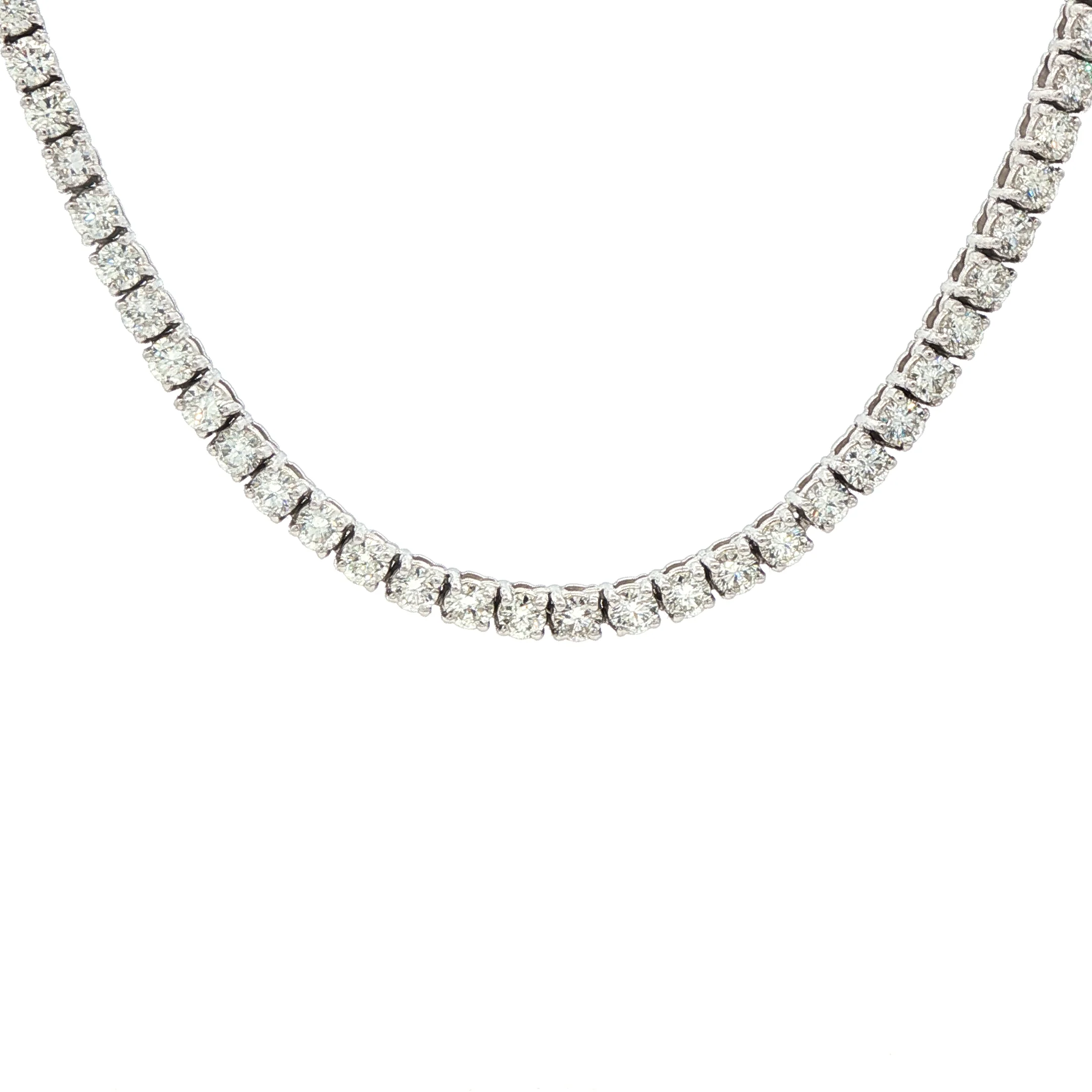 7.00CTW Straight Line 4-Prong Diamond Necklace in 14K Gold - Image 2