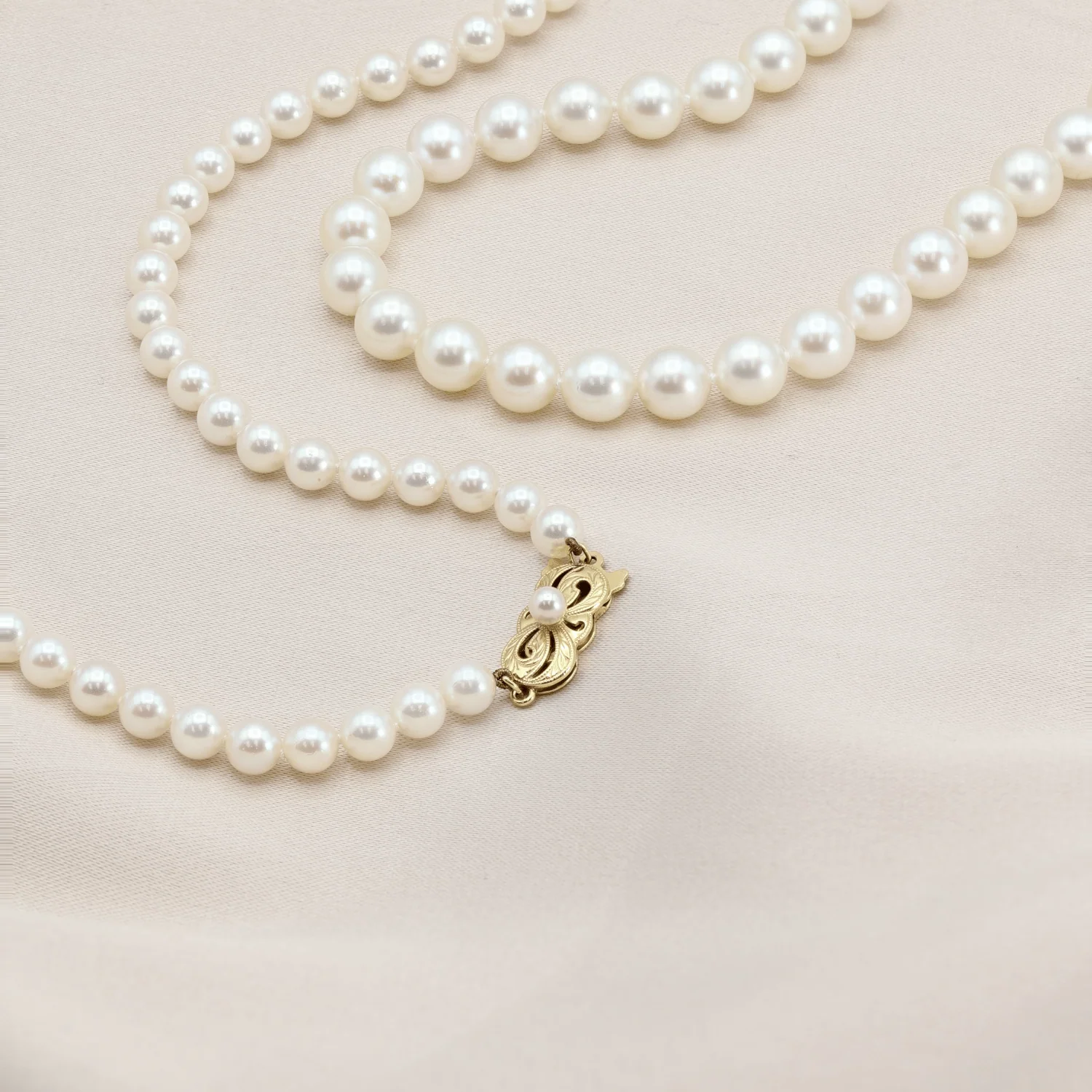 7.5-8mm Blue Lagoon by Mikimoto Pearl Necklace 18'' - Image 3