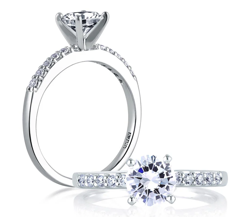A.JAFFE Classics Round Diamond Ring Setting (0.17 ctw) - Image 3