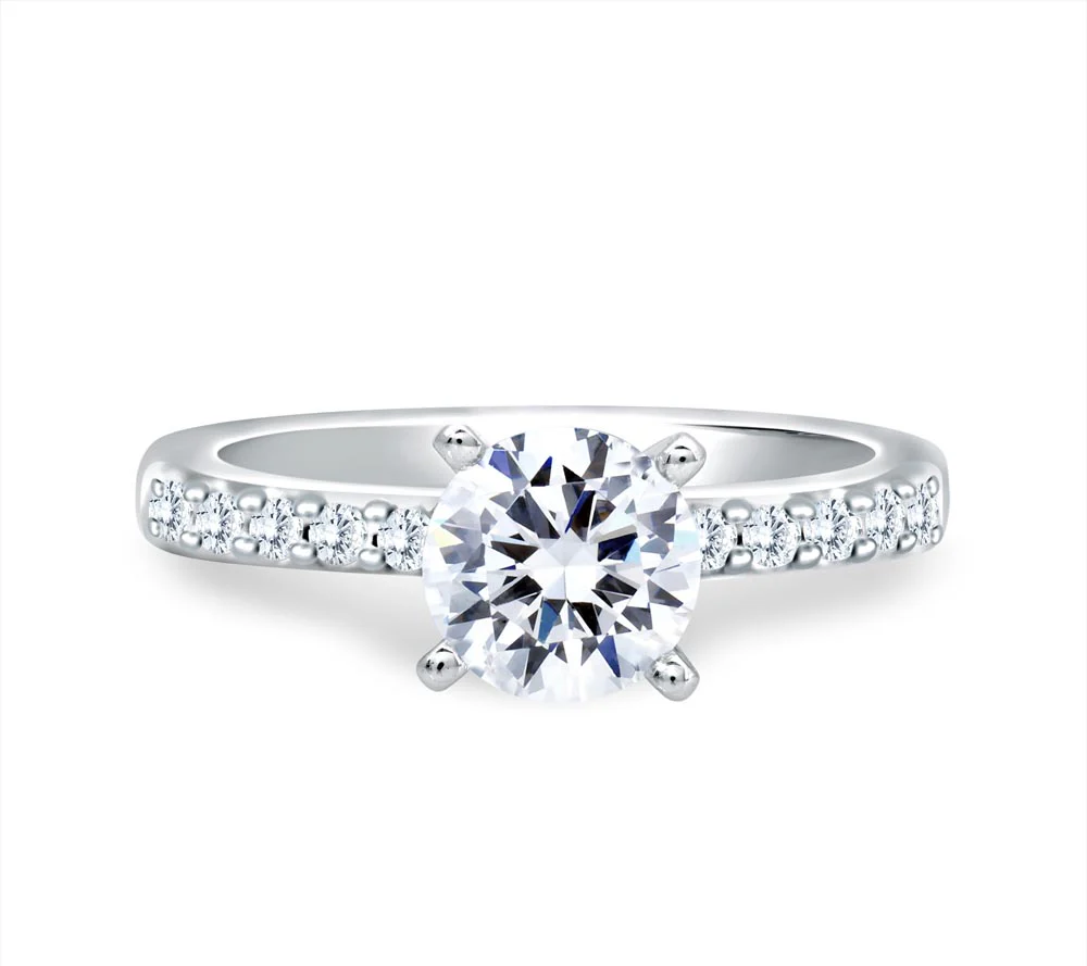 A.JAFFE Classics Round Diamond Engagement Ring Setting (0.20 ctw)
