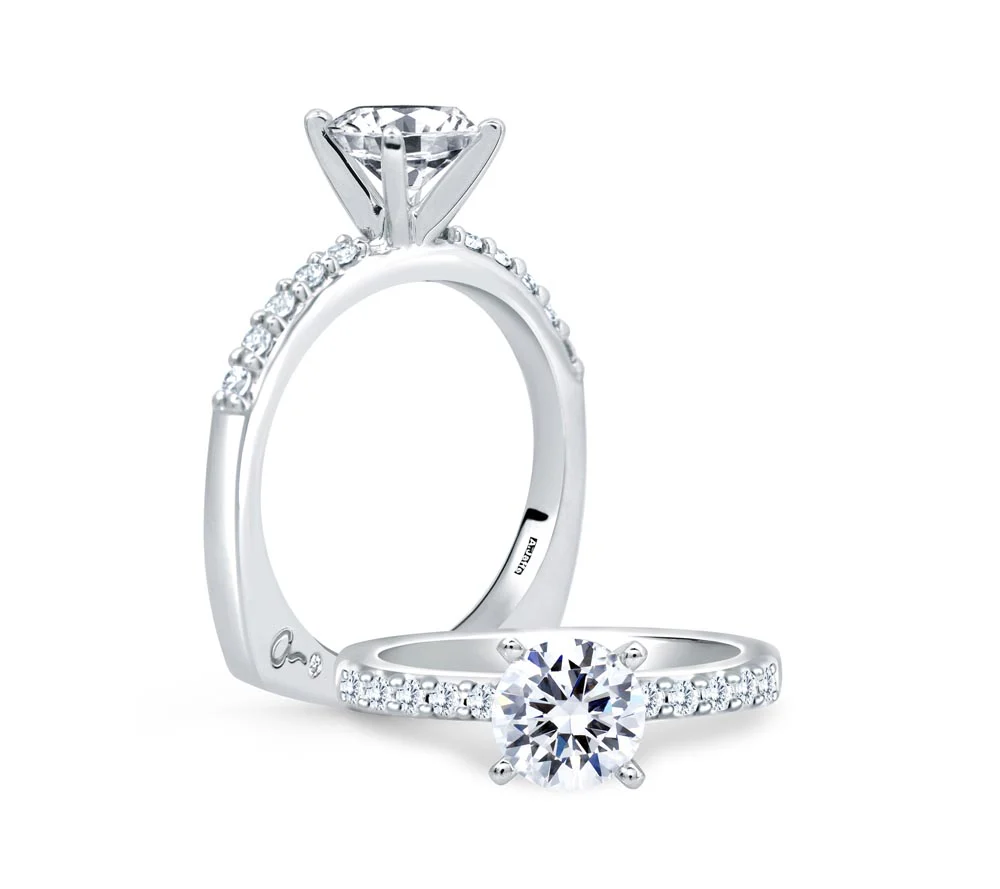 A.JAFFE Classics Round Diamond Engagement Ring Setting (0.20 ctw) - Image 3