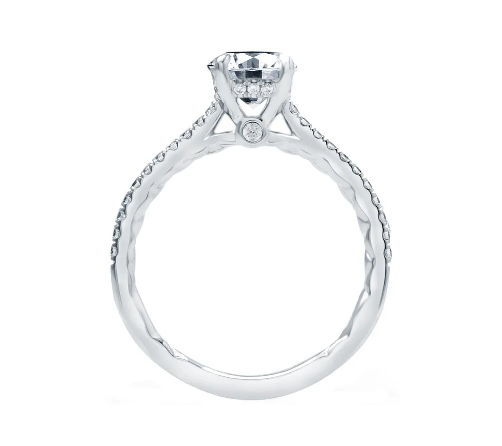 A.JAFFE Classics Round Diamond Engagement Ring Setting (0.24 ctw) - Image 2
