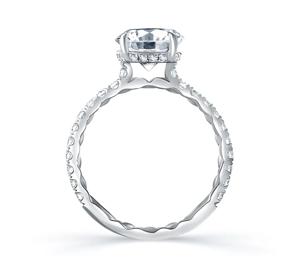 A.JAFFE Classics Round Diamond Engagement Ring Setting (0.43 ctw) - Image 2