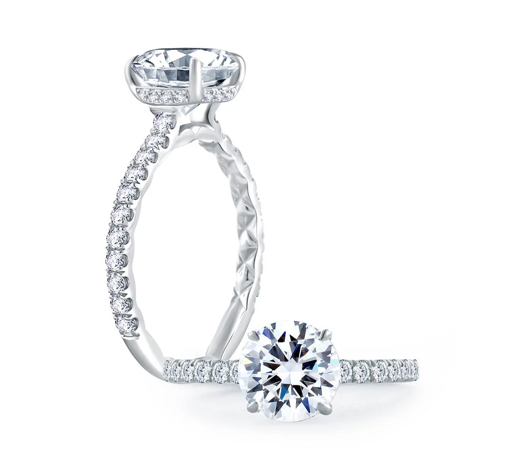 A.JAFFE Classics Round Diamond Engagement Ring Setting (0.43 ctw) - Image 3