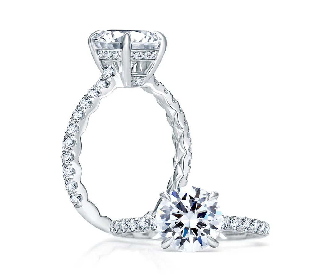 A.JAFFE Classics Round Diamond Engagement Ring Setting (0.48 ctw) - Image 3