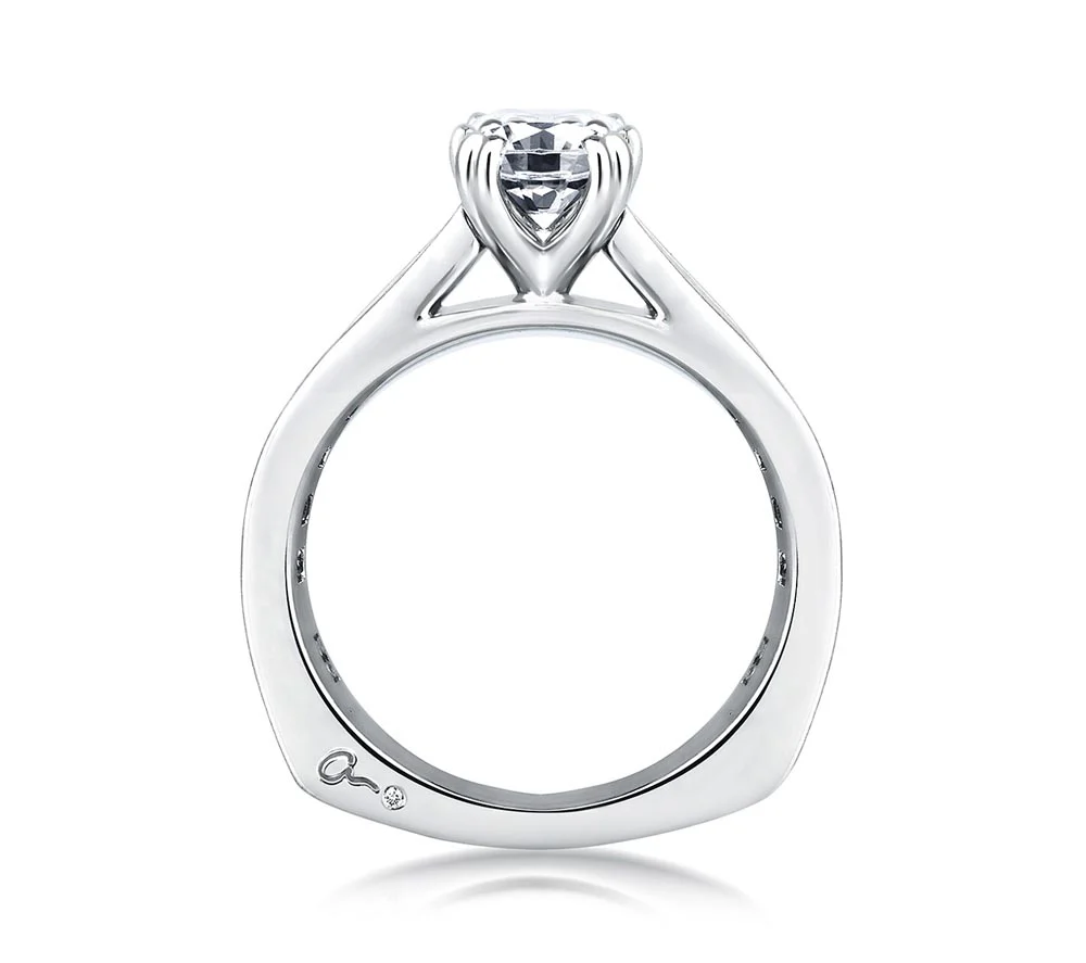 A.JAFFE Classics Round Diamond Engagement Ring Setting (0.49 ctw) - Image 2
