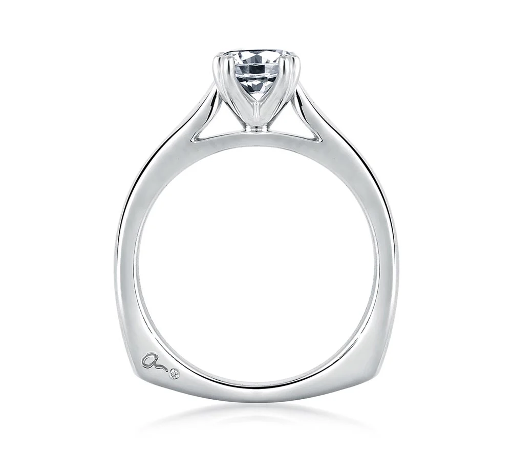 A.JAFFE Classics Round Diamond Solitaire Ring Setting - Image 2