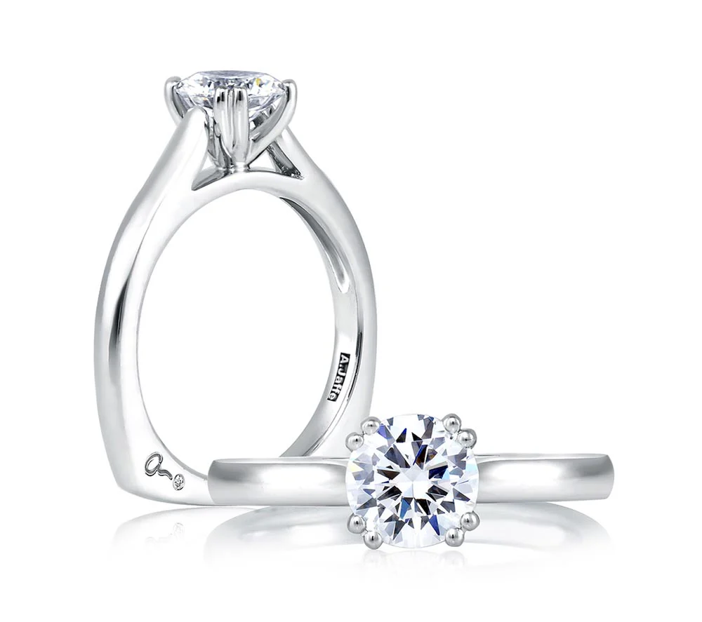 A.JAFFE Classics Round Diamond Solitaire Ring Setting - Image 3