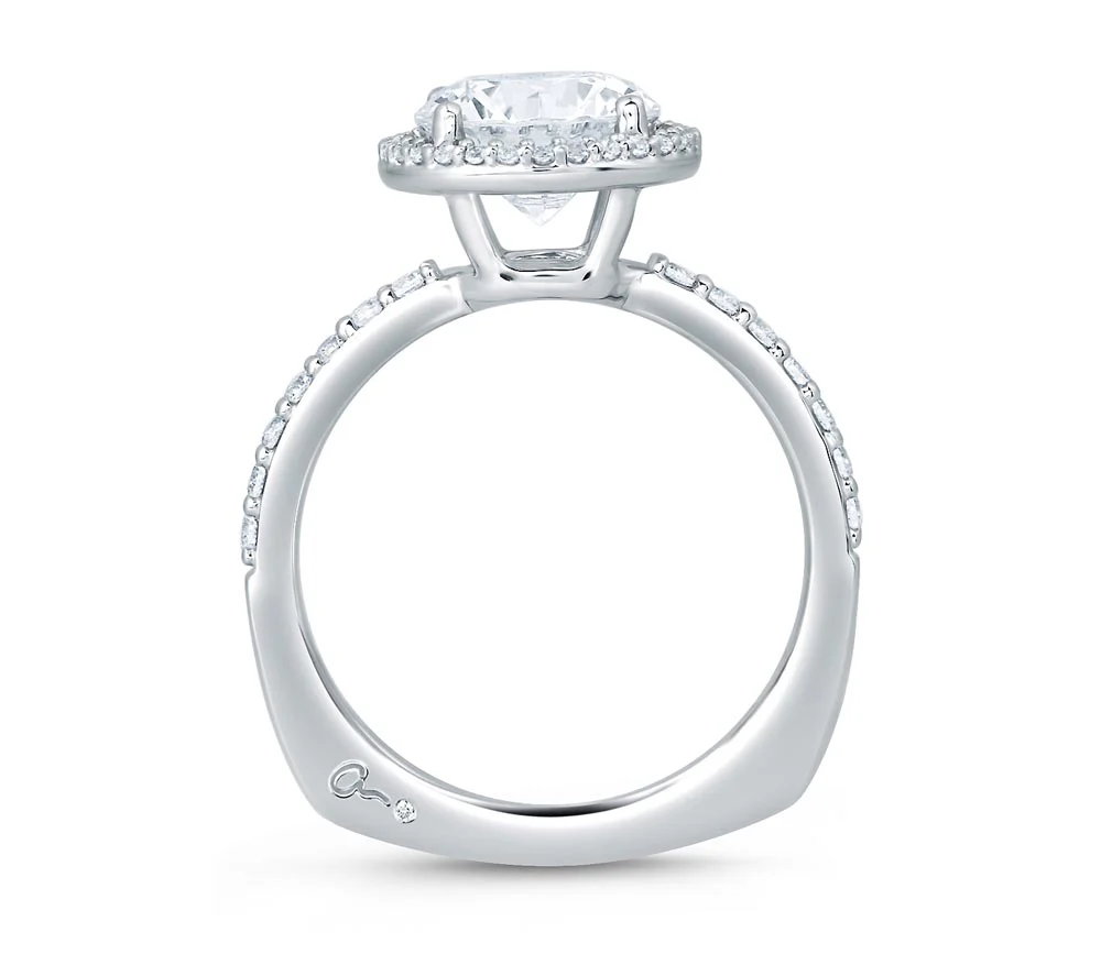 A.JAFFE Metropolitain Round Diamond Engagement Ring Setting (0.31 ctw) - Image 2