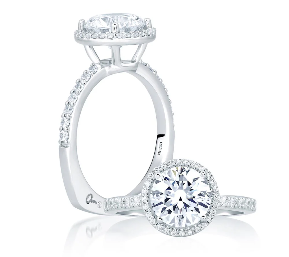 A.JAFFE Metropolitain Round Diamond Engagement Ring Setting (0.31 ctw) - Image 3