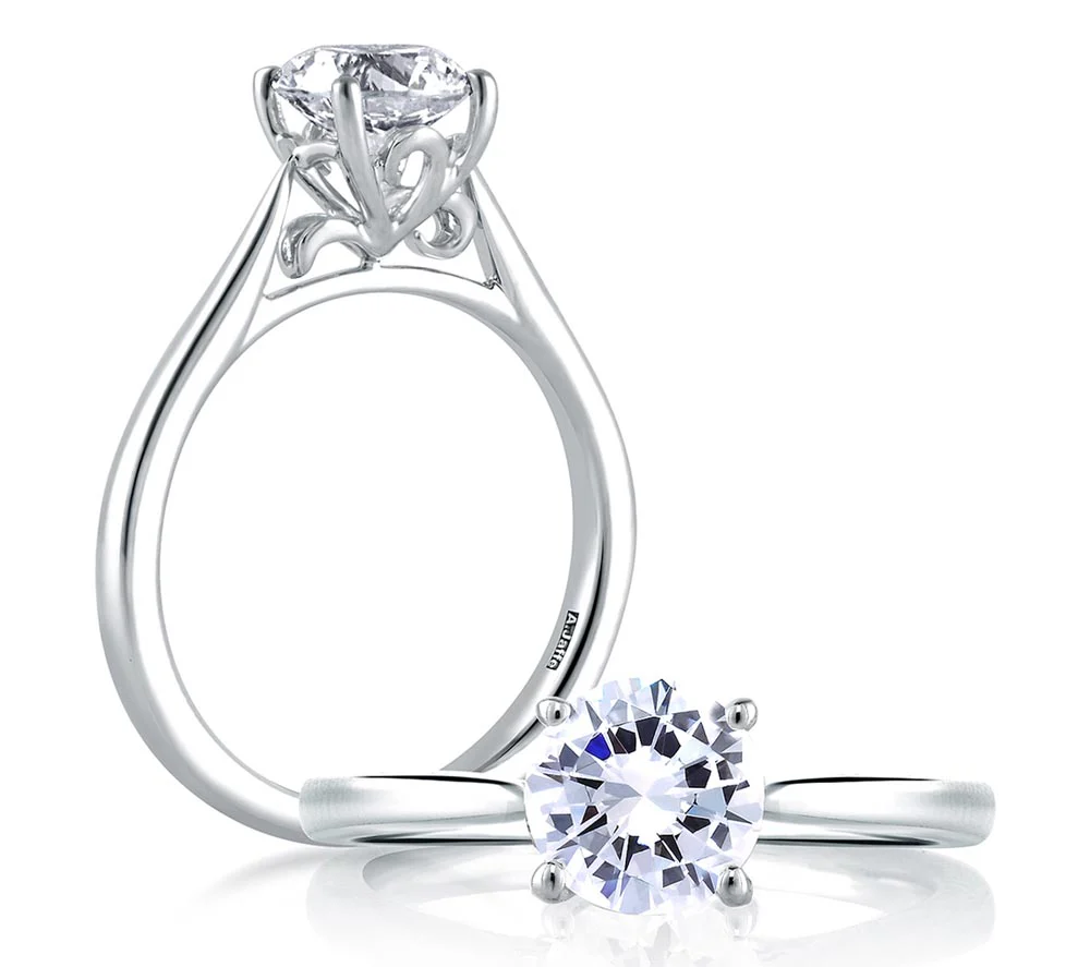 A.JAFFE Seasons of Love Round Diamond Engagement Ring Setting - Image 3