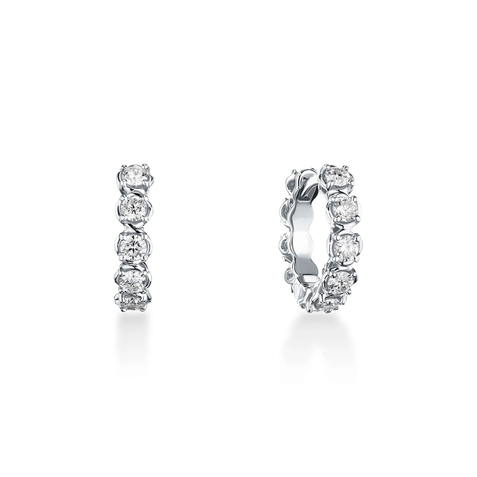 A Link Abbracci 1.05 ctw Diamond 18K Yellow Gold Hoops