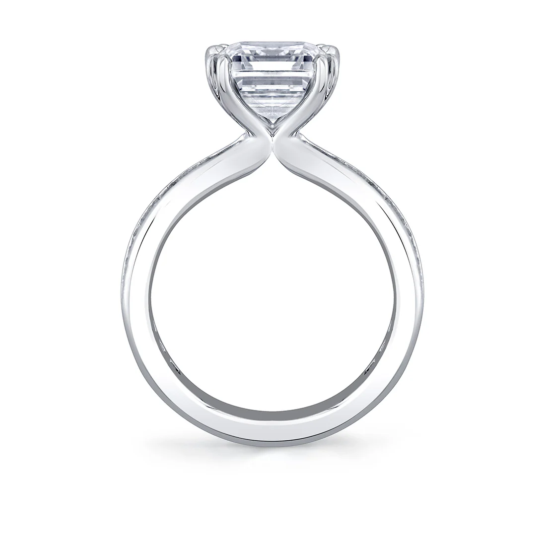 Auravie Channel Set Baguette Engagement Ring - Amren - Image 3