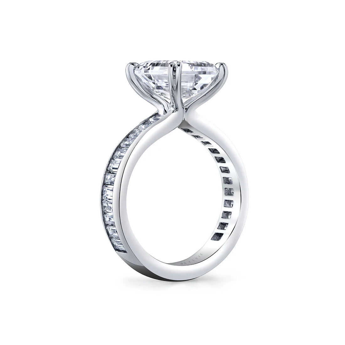 Auravie Channel Set Baguette Engagement Ring - Amren - Image 4