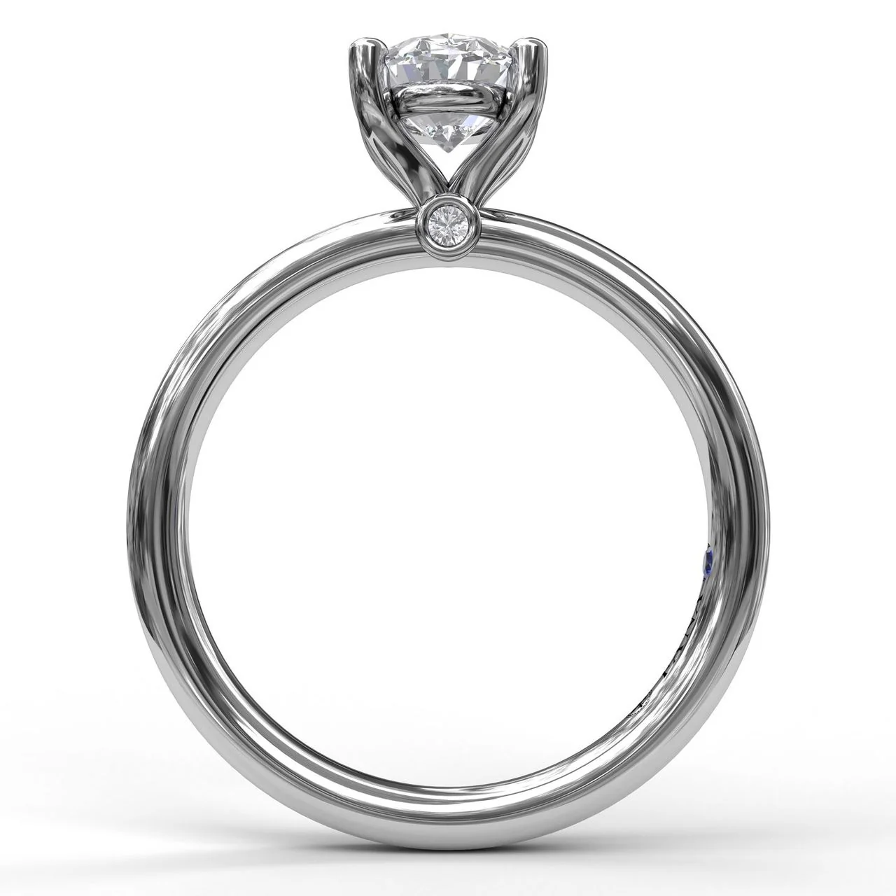 FANA Classic Oval Cut Solitaire Ring Setting - Image 2