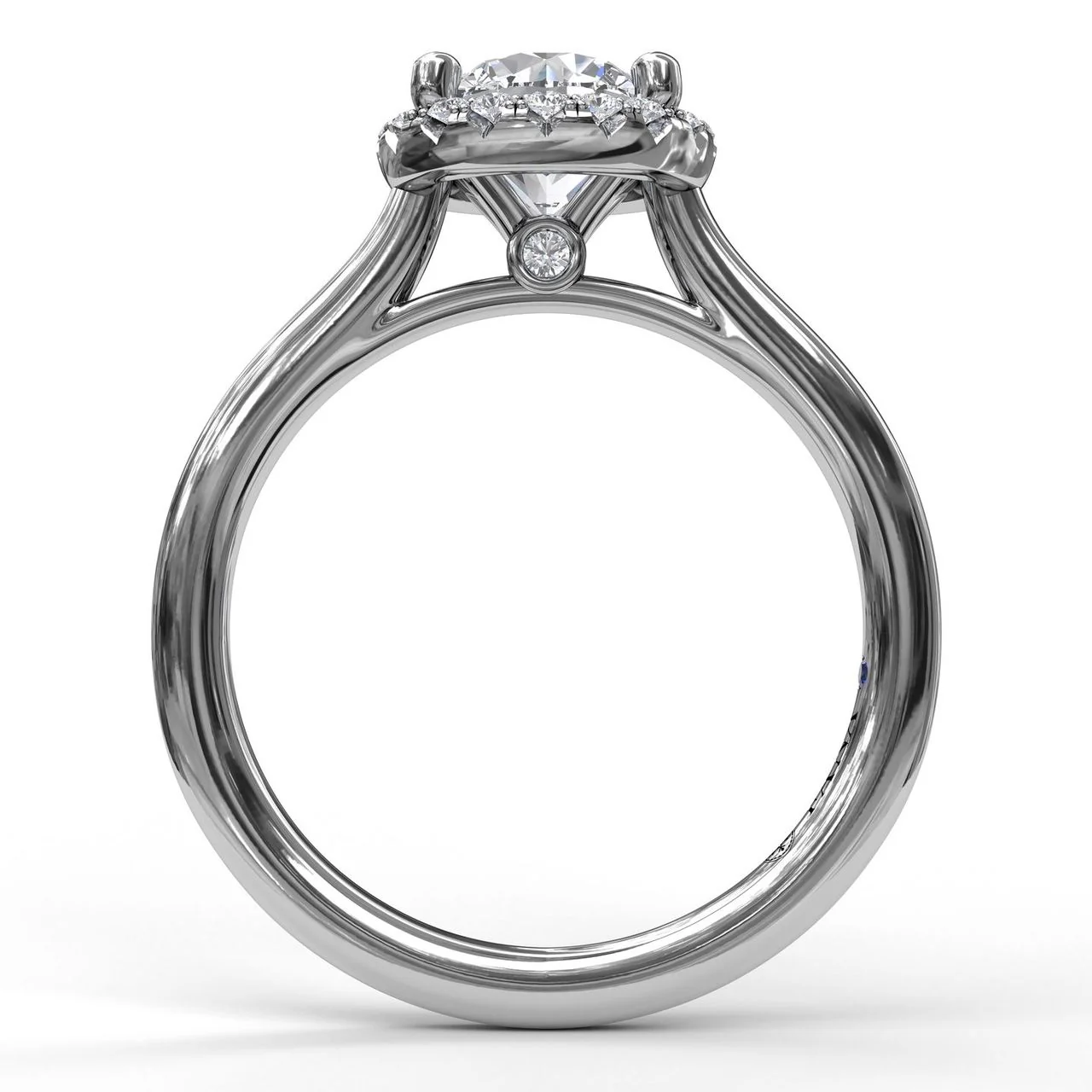 FANA Classic Round Halo Engagement Ring Setting - Image 2