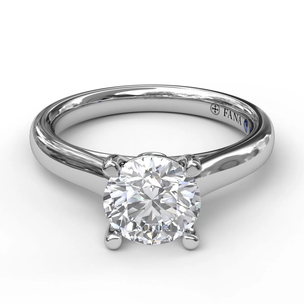 FANA Classic Solitaire With Peek A Boo Diamond Ring Setting - Image 3