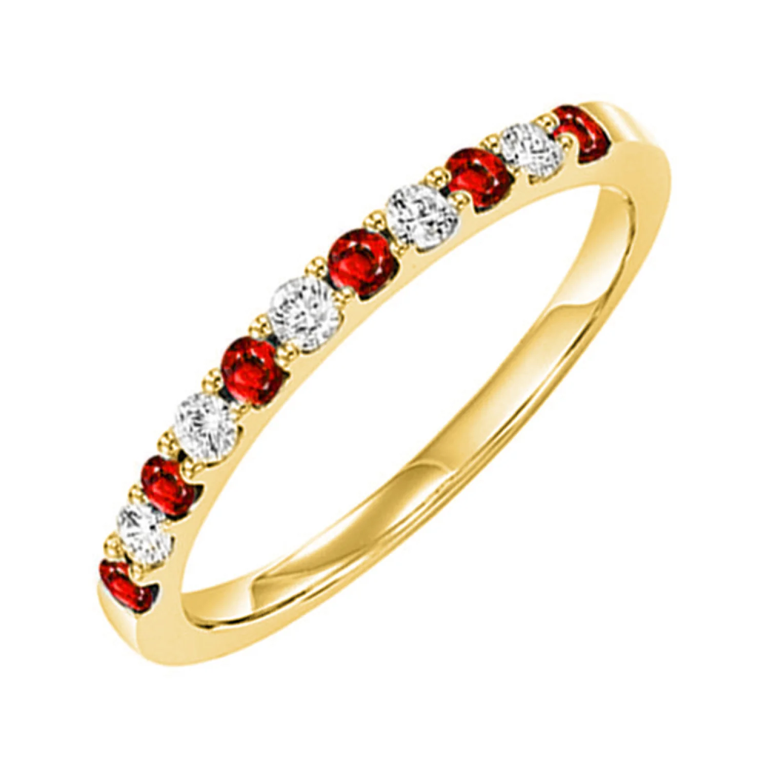 10K Ruby and Diamond White Gold Ring 0.22CTW - Image 2