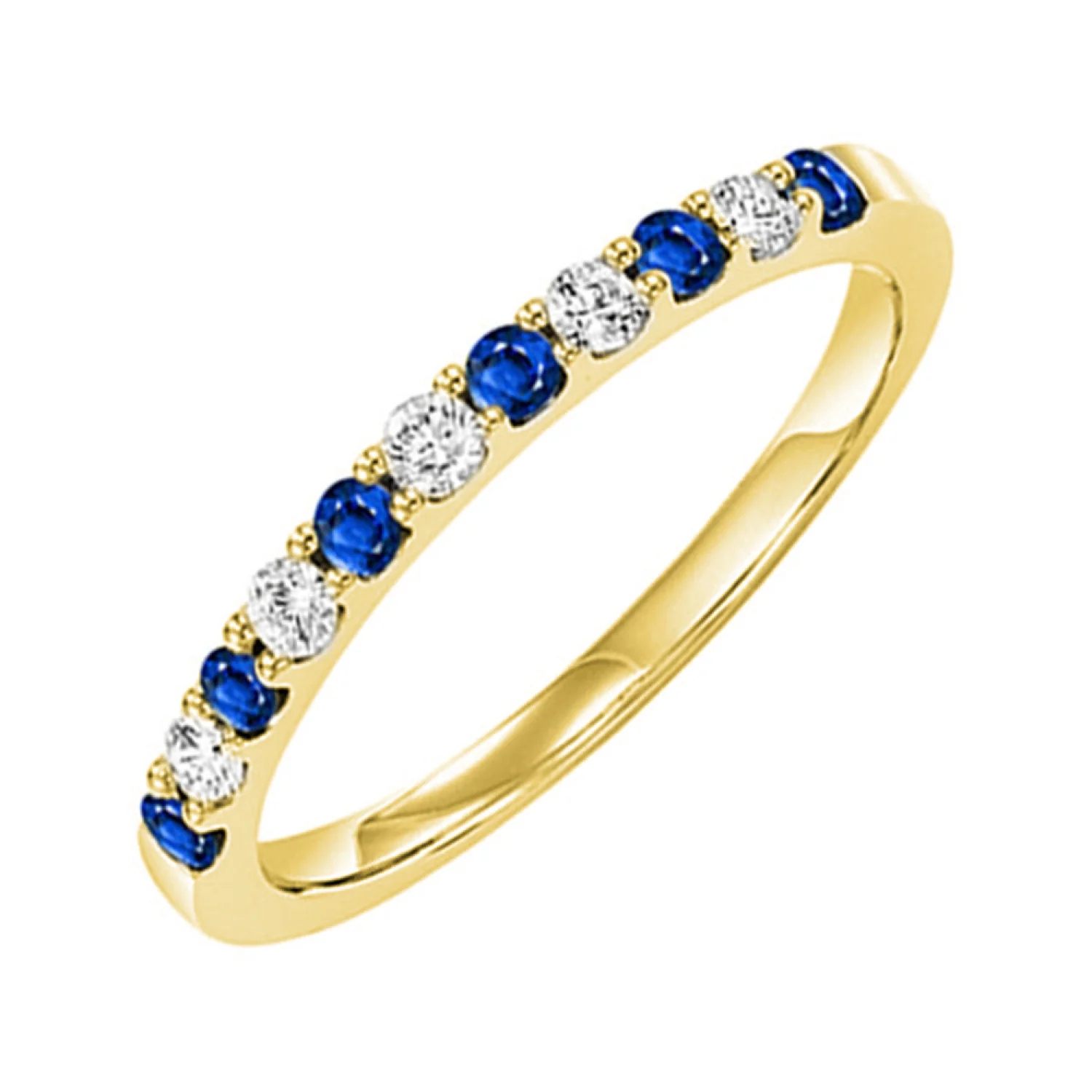 10K Sapphire and Diamond White Gold Ring - Image 2