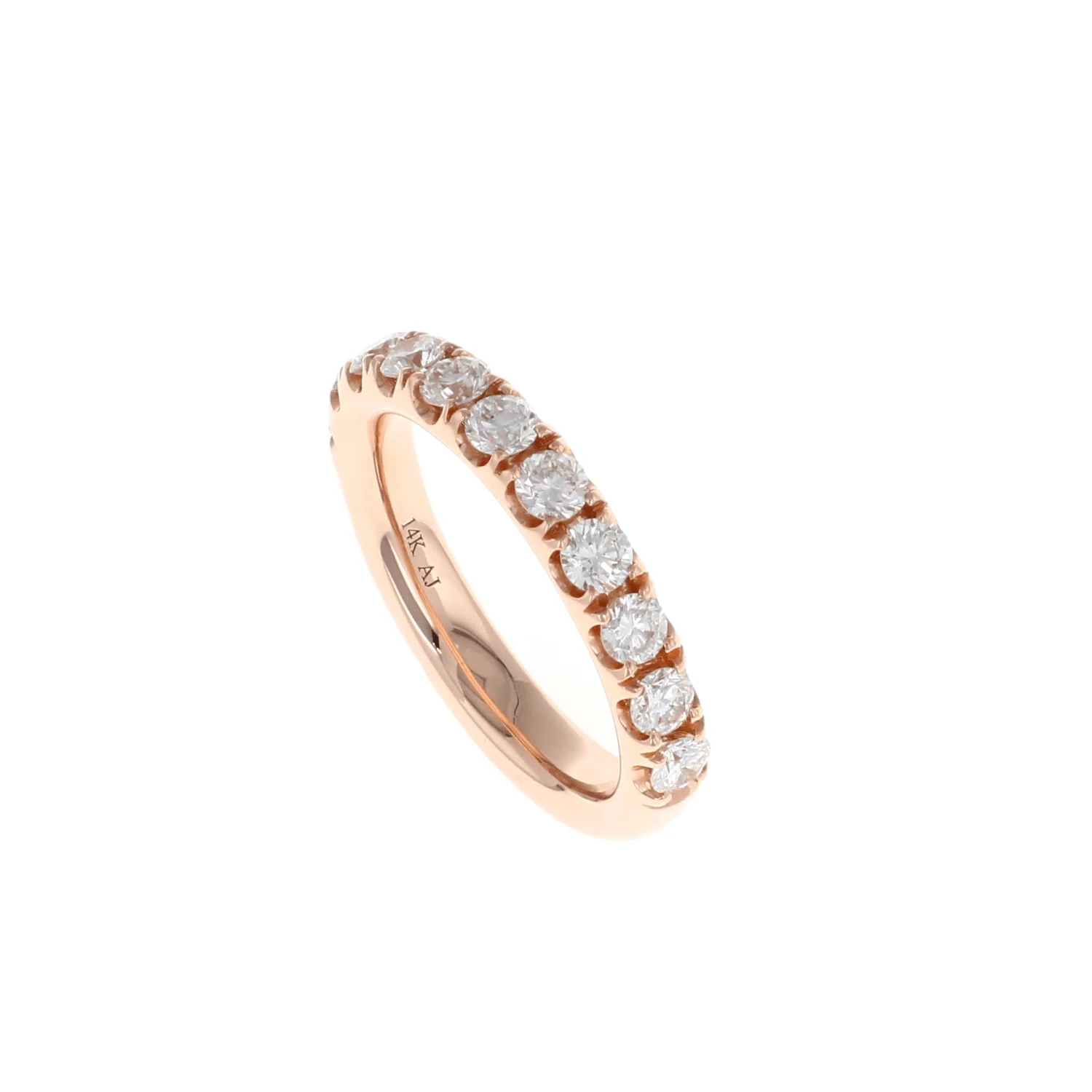 14K Rose Gold 1/2 Way Pave Diamond Band (1.00CTW) - Image 2